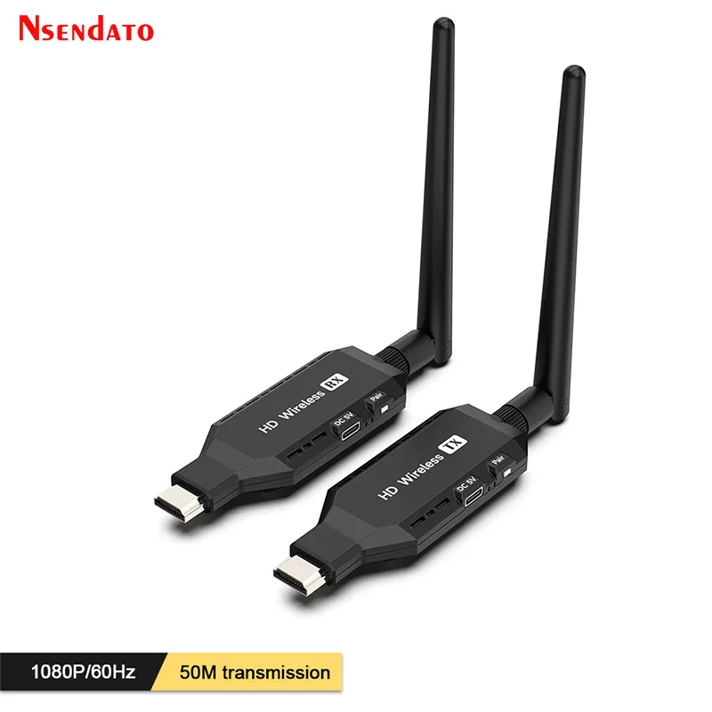 

HDMI Wireless Extender 50M 1 to 4 Wirelees HDMI Video AudioTransmitter Receiver Share Screen Display TV Dongle Adapter for TV PC