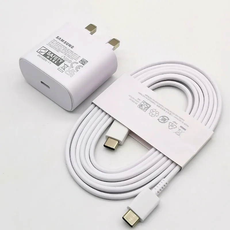 Samsung 25W UK Charger Super Fast Charge Adapter For Galaxy Z Flip Fold 6 5 4 3 2 S24 S23 S22 S21 S20 Note 10 Plus 20 Ultra A55 - náhled 2