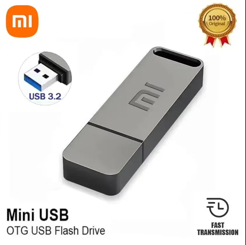 Xiaomi-Mini clé USB étanche, 16 To, USB 3.2, transfert haute vitesse, métal, type C, U, SSD, portable, mémoire flash