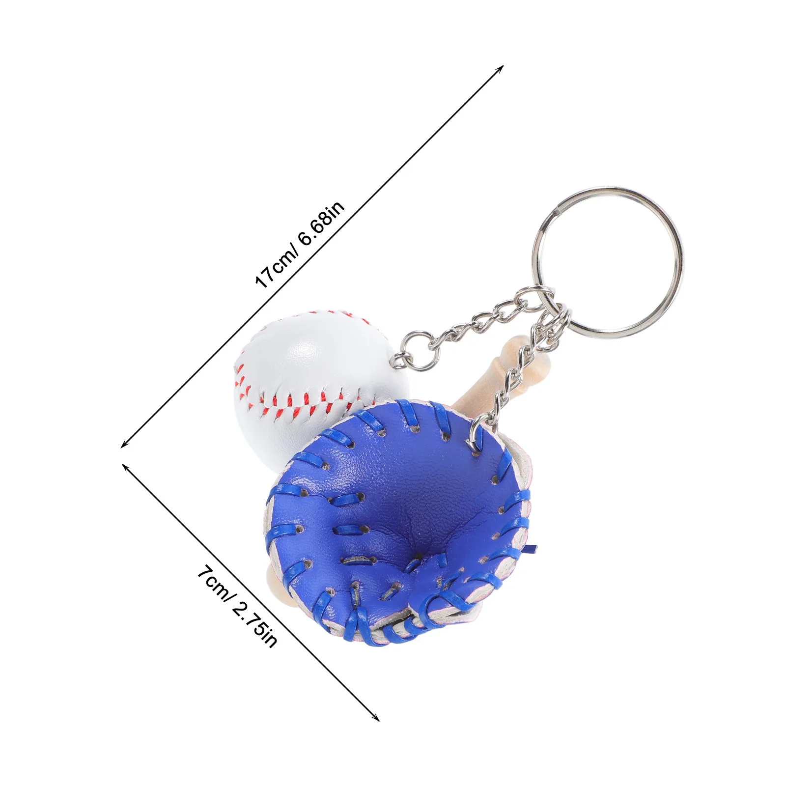 Baseball Keychain with Beaded Design – Fun Glove-Shaped Car Pendant & Team Spirit Jewelry