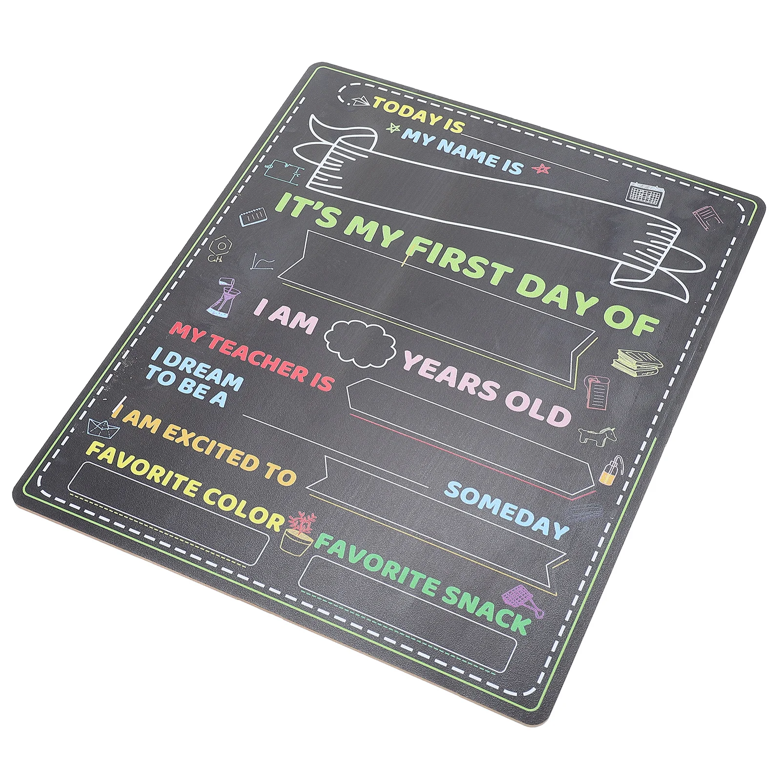 

Graduation Photo Blackboard Printing Board Writing Board Chalk Sign Kids School Message Display Easy Clean Student