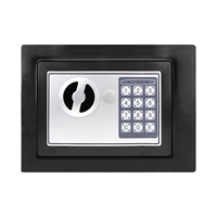 4.6L Digital Electronic Security Safe Box with Digital Keypad,  Steel Construction Cash Safe for Home Office Hote, 17x23x17 cm