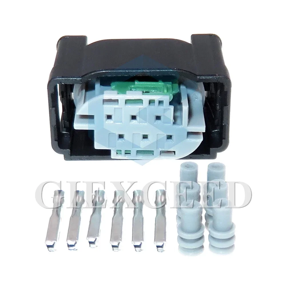 

2 Sets 6 Pin 0.6 Series 1-967616-1 Automotive Throttle Sensor Connector AC Assembly Miniature Waterproof Electric Wire Socket