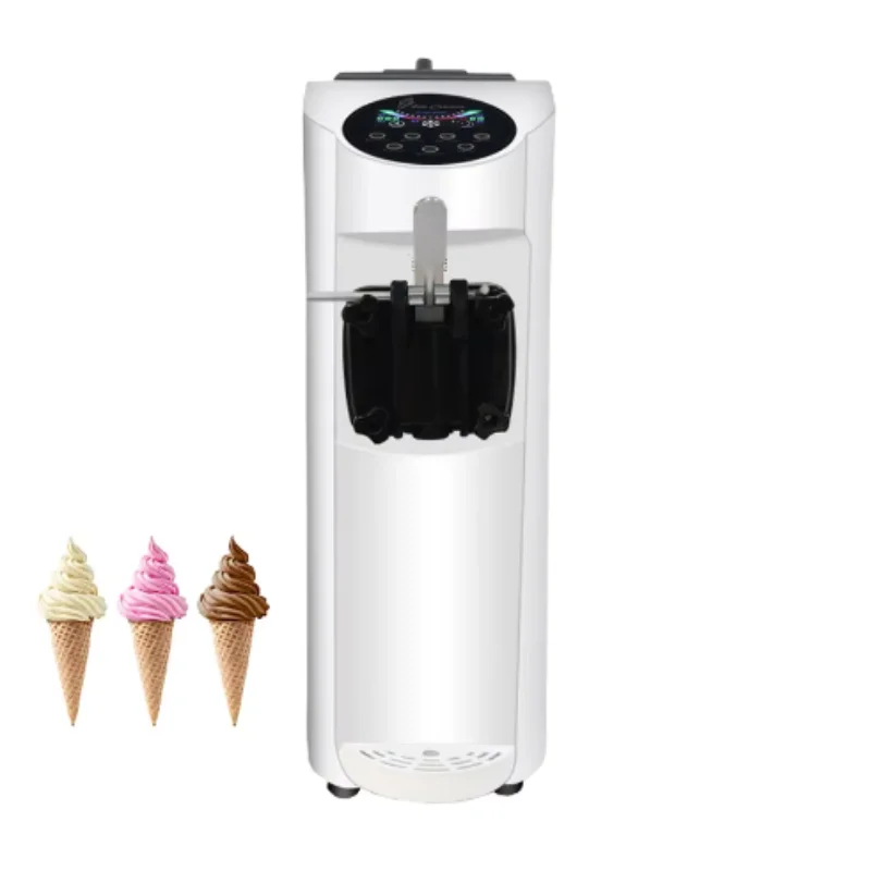 

Most Popular Soft Ice Cream Makers Three Flavors Ice Cream Cone With LCD Panel Sundae Ice Cream Machine