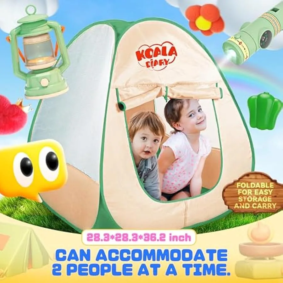 Camping-Set SMILESSKIDDO 41-teiliges Camping-Set für 3–5 Personen mit Pop-Up-Zelt – Spielen im Innen- und Außenbereich, Camping-Spielzeug für Kleinkinder