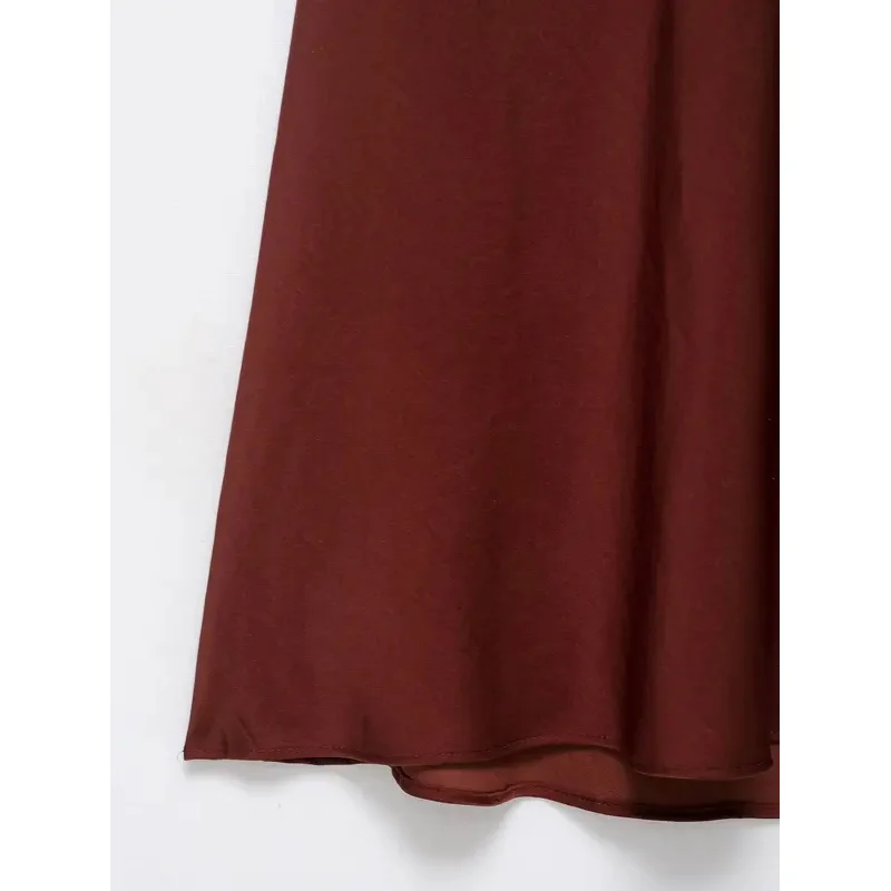 レディースセクシーバックレスサテンドレスシックソリッドカラーマキシリボンディテールサマー2025ファッションイブニングシックエレガント