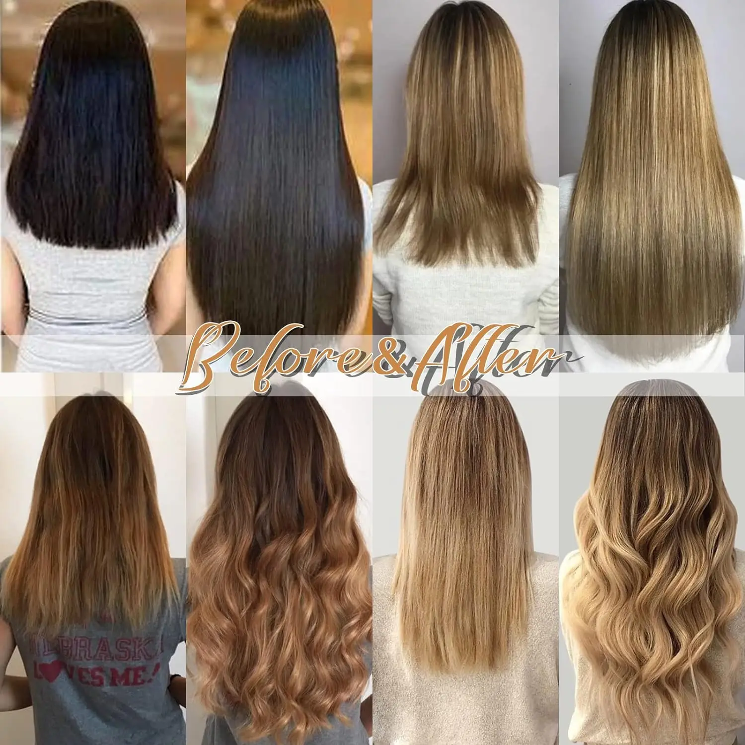 Tape In Hair Extensions Human Hair 4/27 Highlight Brown Straight Adhesive Glue on Premium Quality Silky Invisible Seamless  40g