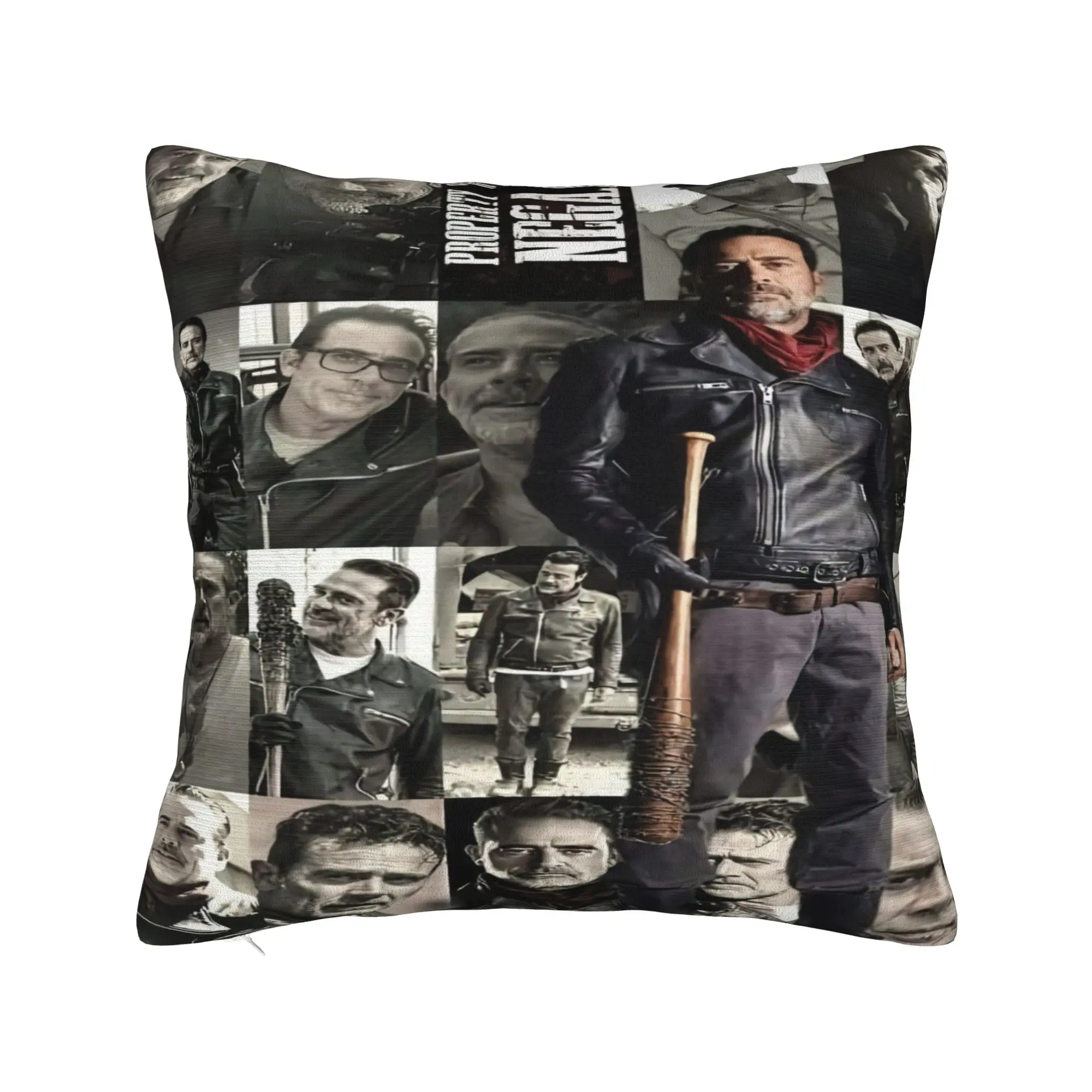 Negan Smith Pillow Case  Square Pillow Cover For Sofa Home Decoration Retro Trendy Cushion Cover