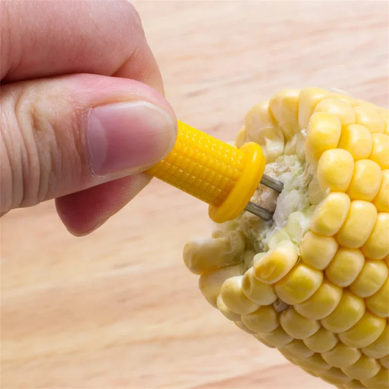 10pcs Fork Corn Skewer Stainless Steel Corn Holders Corn On The Cob Skewers Fruit Forks Outdoor Camping Cooking Barbecue Tool