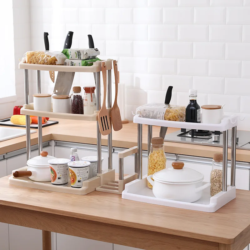 

Multifunctional Kitchen Cutting Board Storage Rack Seasoning Rack Household Shelving Toilet Bathroom Steel Plastic Layer Rack