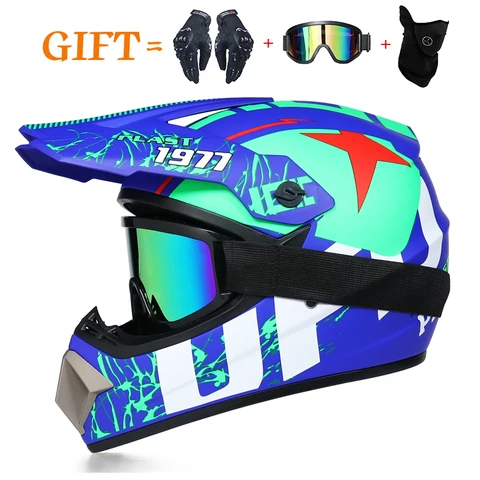 Capacete de segurança para motocross, casco para motocross, bicicleta, downhill, atv, cross, criança, motocicleta, dot abs, 1kg, unissex