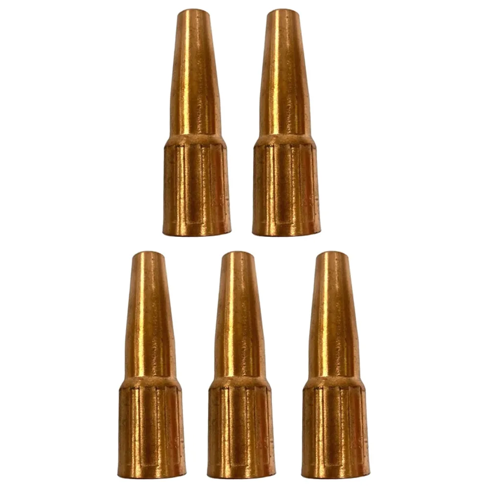 

5 Pack 23T37 MIG Welding Nozzle Copper 3/8 Cone Shape Compatible with Style #2 4 Model Torch for Lincoln 200 400 Series