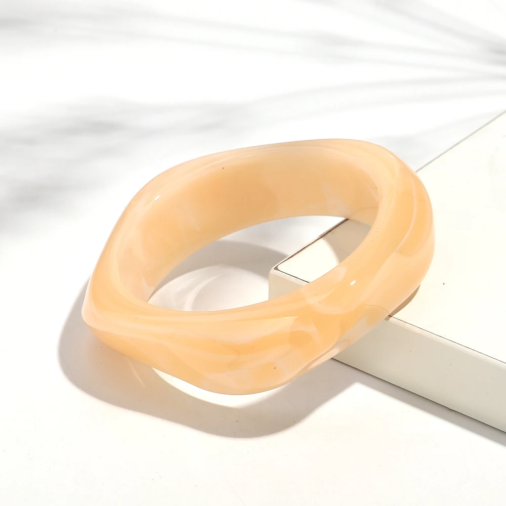 Bohomia Acryl Verklaring Onregelmatige Geometrische Dikke Armbanden voor Vrouwen Hars Kleurrijke Overdreven Bedelarmband Sieraden Geschenken
