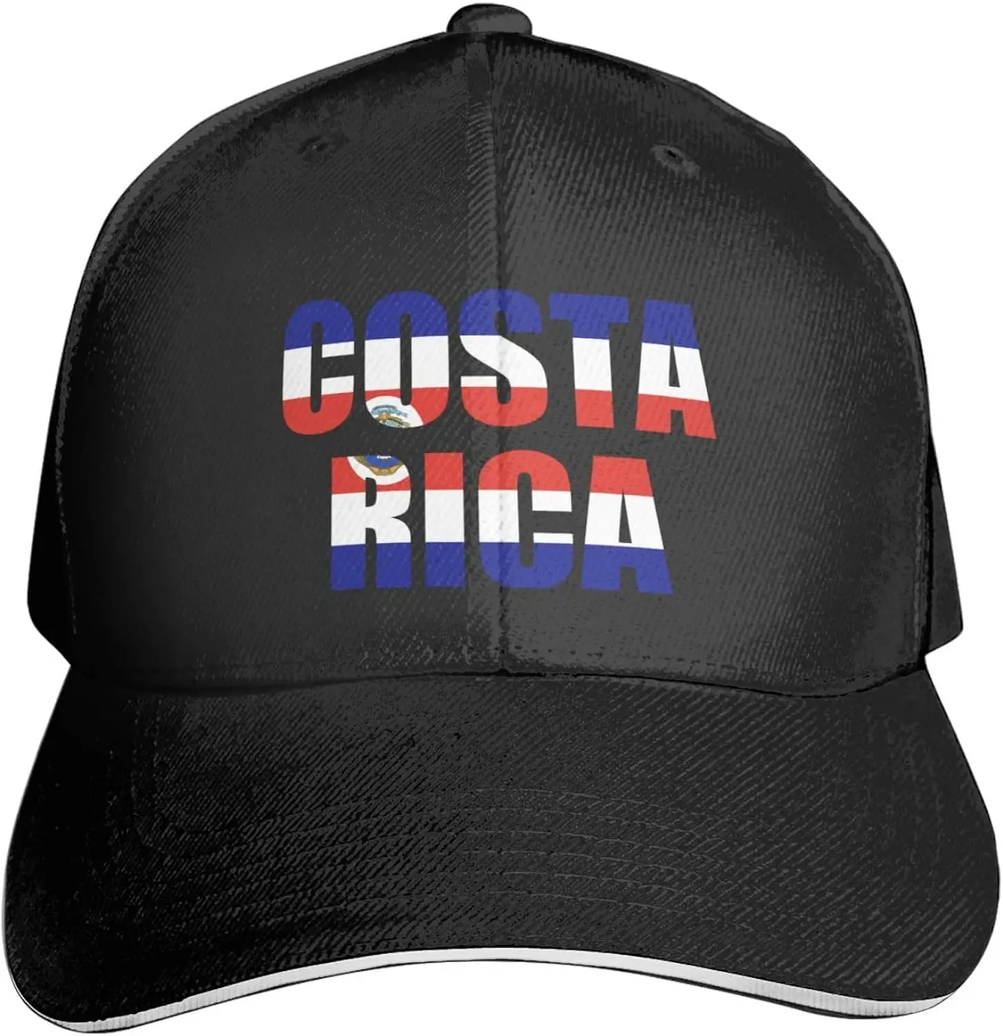 Costa Rica Flag Premium Adjustable Baseball Cap for Men and Women - Outdoor Sports, Sun Protection Black