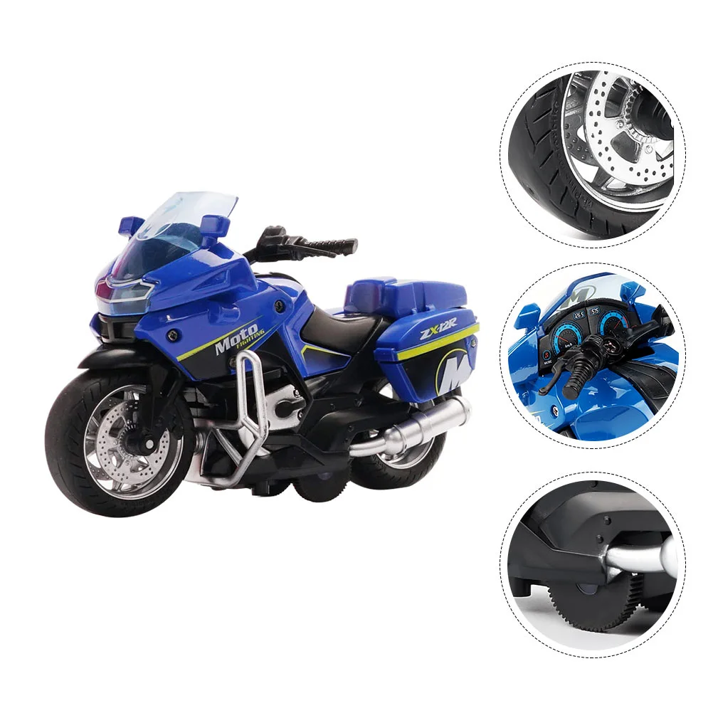 Toy Men's Racing Mini Motorcycle The Car Is Equipped with Three Ag3 Type Button Batteries Pull Back Friction Powered