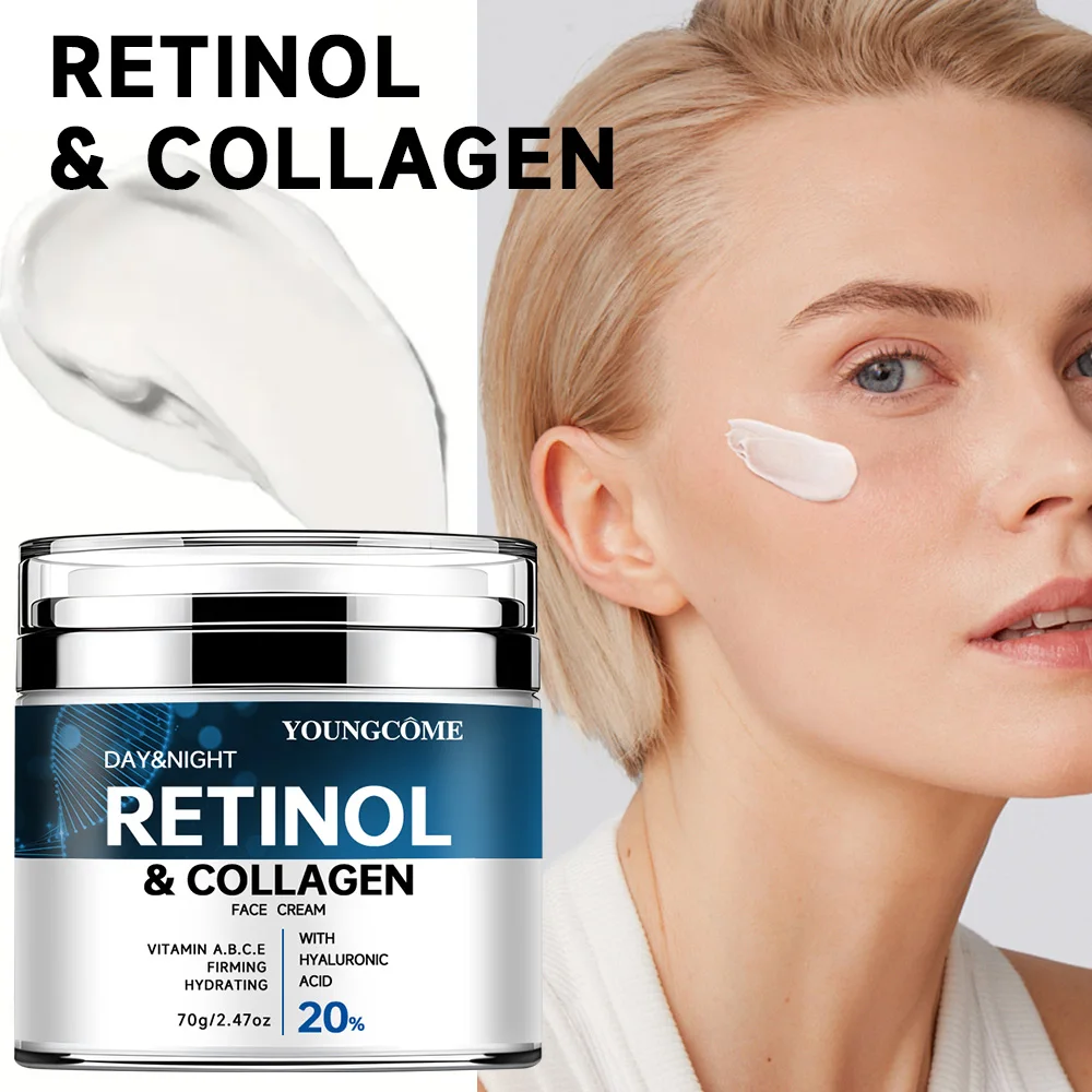 

Retinol & Collagen Anti-Aging Cream - 72H Hydration, Wrinkle Reduction, Firming Face Moisturizer for All Skin Types, Non-Greasy
