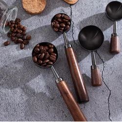 1 Pcs Walnut Wooden Measuring Spoon Scoop Coffee Beans Bar Kitchen Home Baking Tool Measuring Cup Measuring Tools for Kitchen