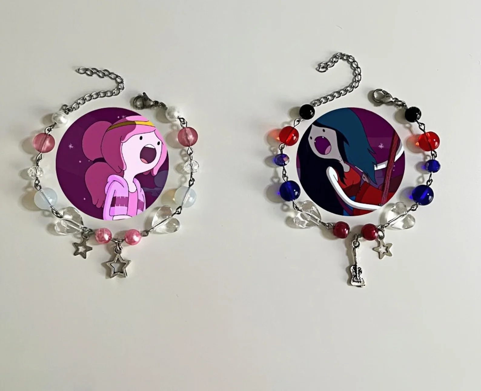 

Handmade the Princess Bubblegum and Marceline Couple Bracelet,FriendshipBracelet