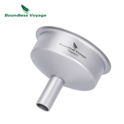 Boundless Voyage Titanium Funnel Flagon Accessories for Filling Bottles, Transferring Liquid, Fluid, Cooking Oils, Jam & Powder