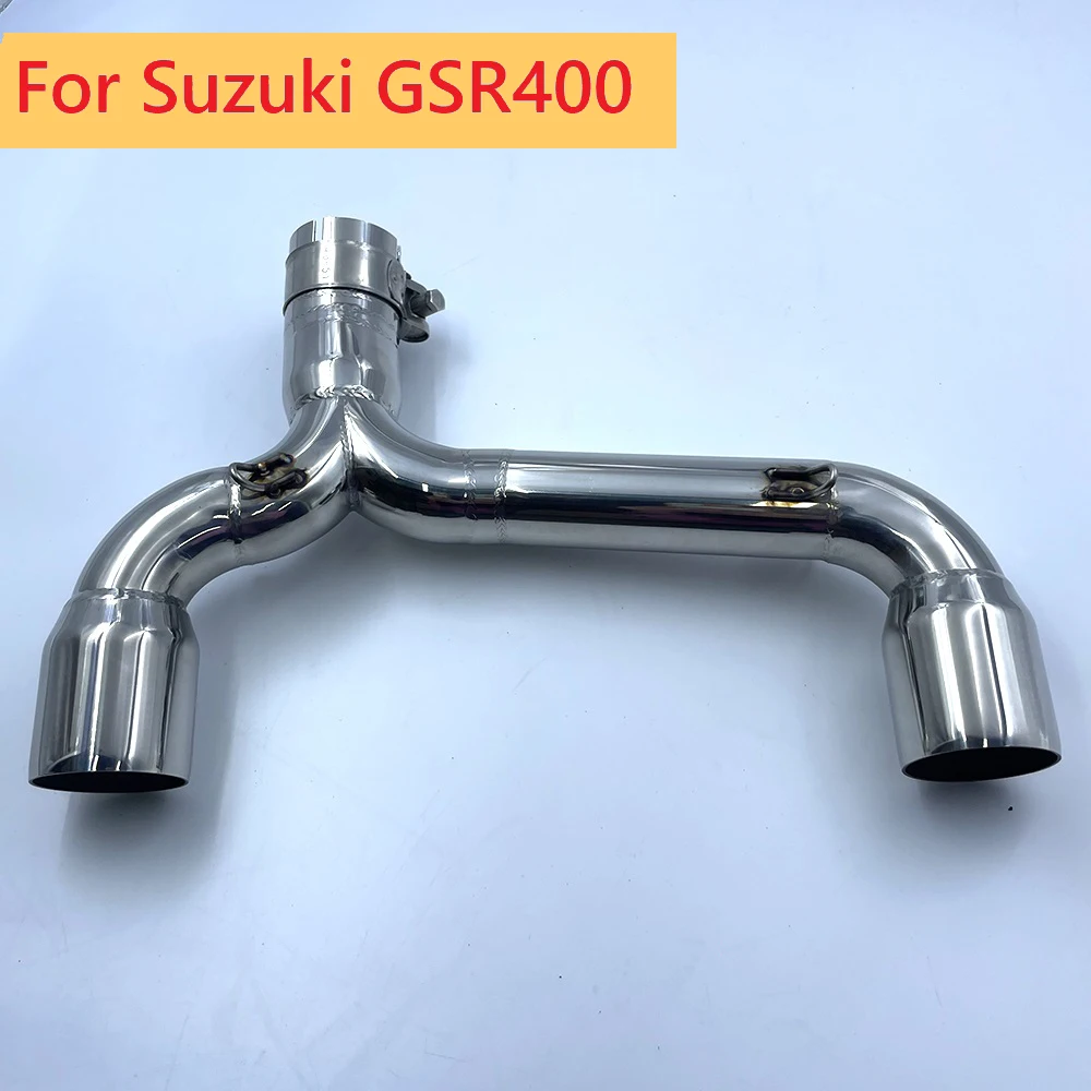 

For Suzuki GSR400 GSR600 BK400 BK600 Exhuast Motorcycle Escape Middle Link Pipe Left & Right Muffler Moto Carbon FiberSlip On