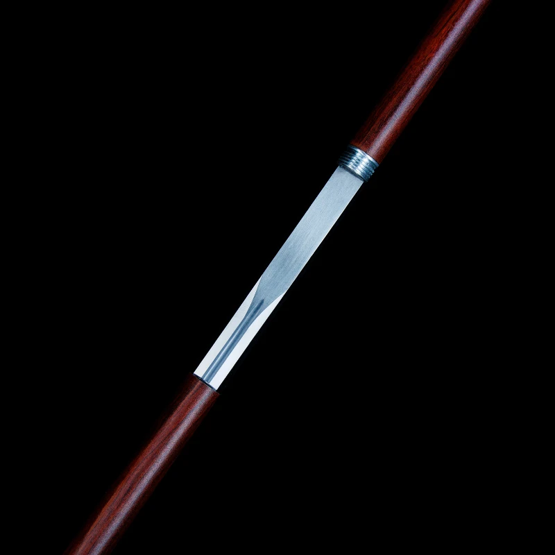 Chinese Straight Sword Manganese Steel Wood-grain Iron Sheath Rapier Jian Swords Martial Art Training Katana Display Ornament