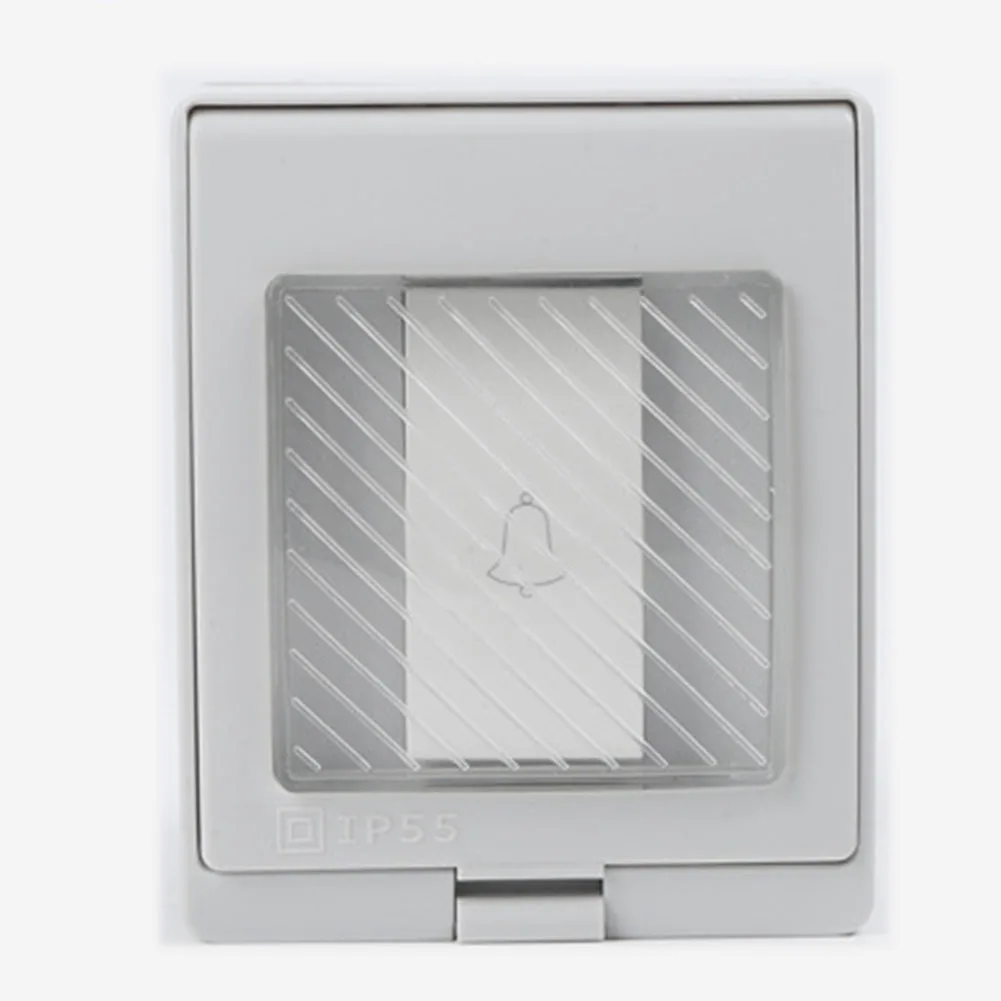 Outdoor Doorbell Switch with Integrated Waterproof Wall Socket IP55 Certified for Harsh Weather and 250V Applications
