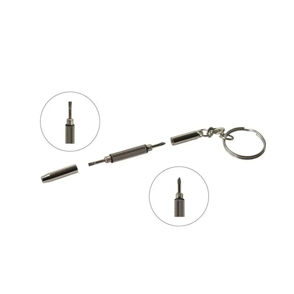 Mini 3in 1 Chave De Fenda Com Chaveiro, Kit De Reparação De Relógio, Ferramentas Manuais Portáteis, Ferramenta De Chave De Fenda De Precisão