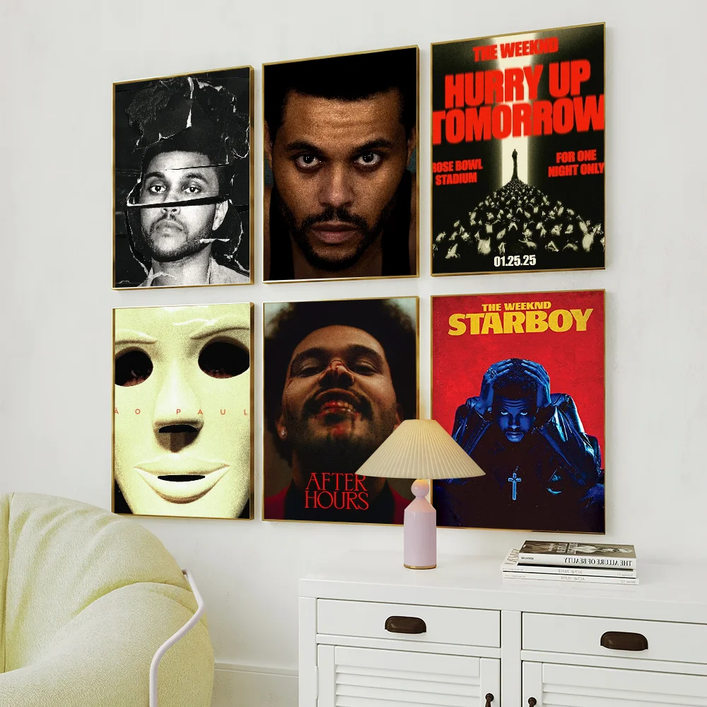 Singer T-The W-Weeknd Hurry up Tomorrow Poster Album Art Wall Painting Stickers Small Decor Aesthetic Bar Coffee House Indoor