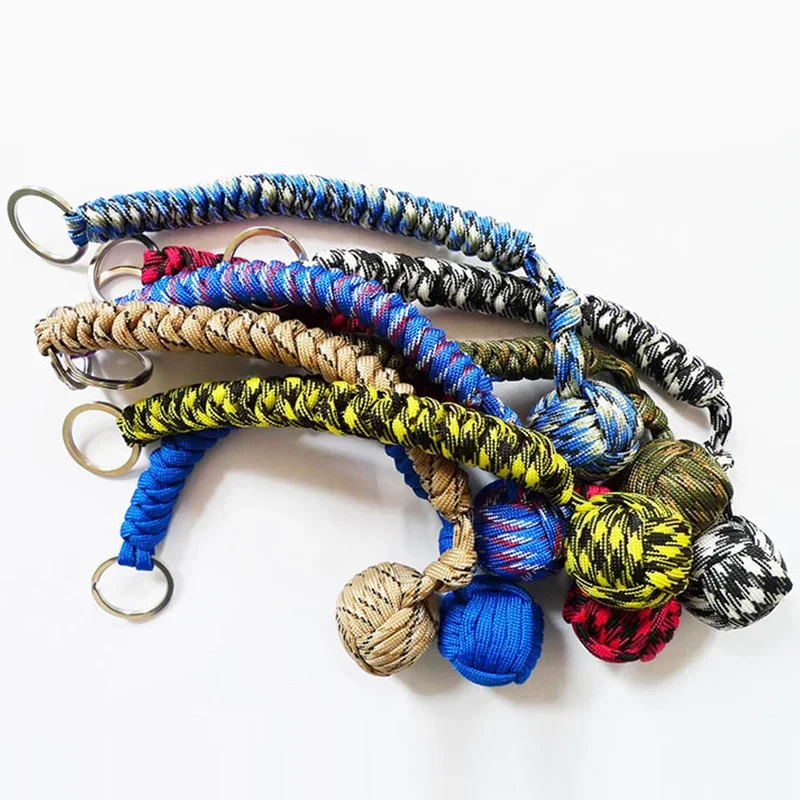 حماية أمنية خارجية، كرة فولاذية على شكل قرد سوداء للقبضة للفتيات تحمل الدفاع عن النفس، سلسلة مفاتيح بحبل للنوافذ المكسورة