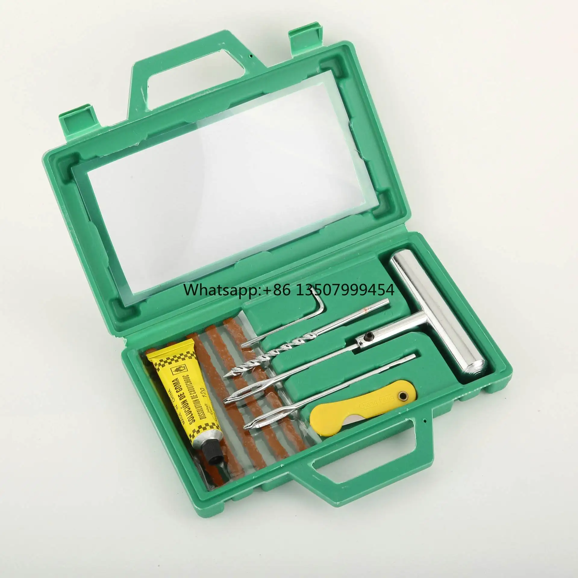 

Emergency Tyre Repair Kits Car Tire Repair Tool Set With Plastic Tool Box 11 Pieces
