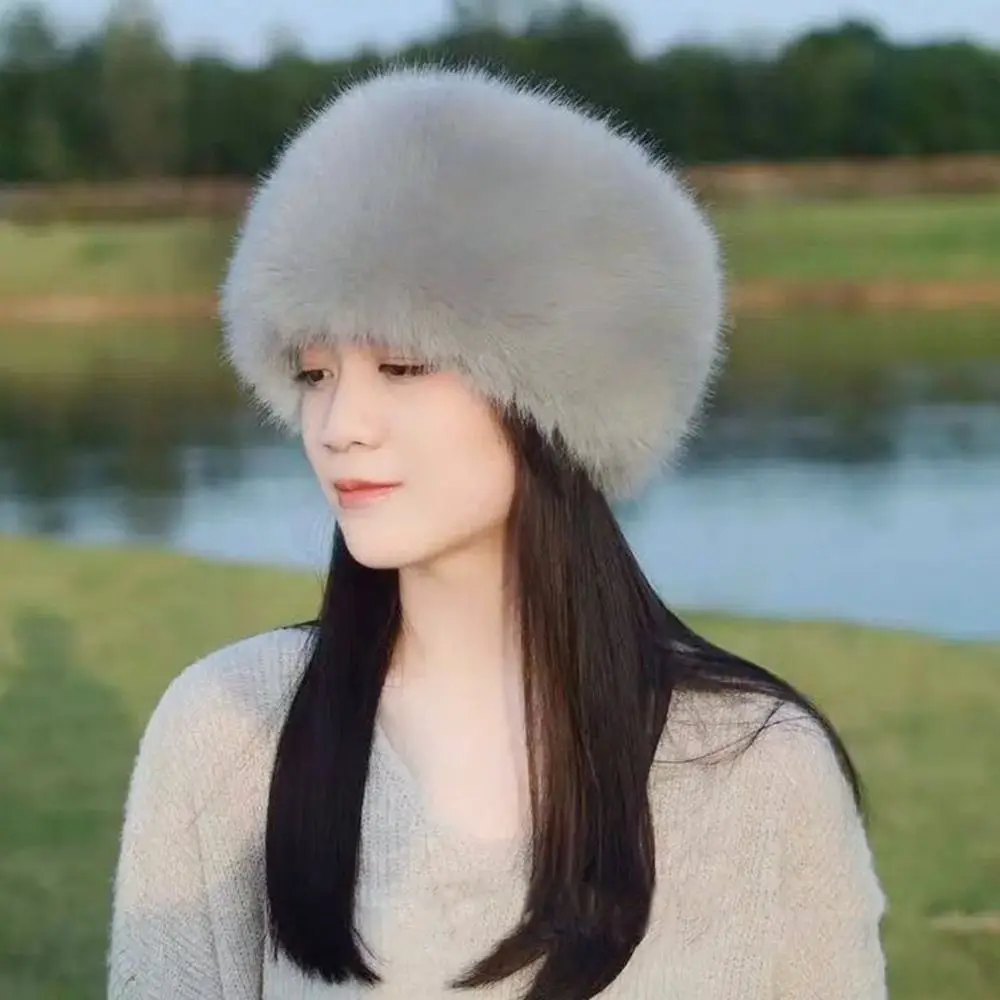 قبعة دلو قطيفة خارجية لحماية الأذن، قبعة بنما دافئة، قبعة شتوية ناعمة للنساء