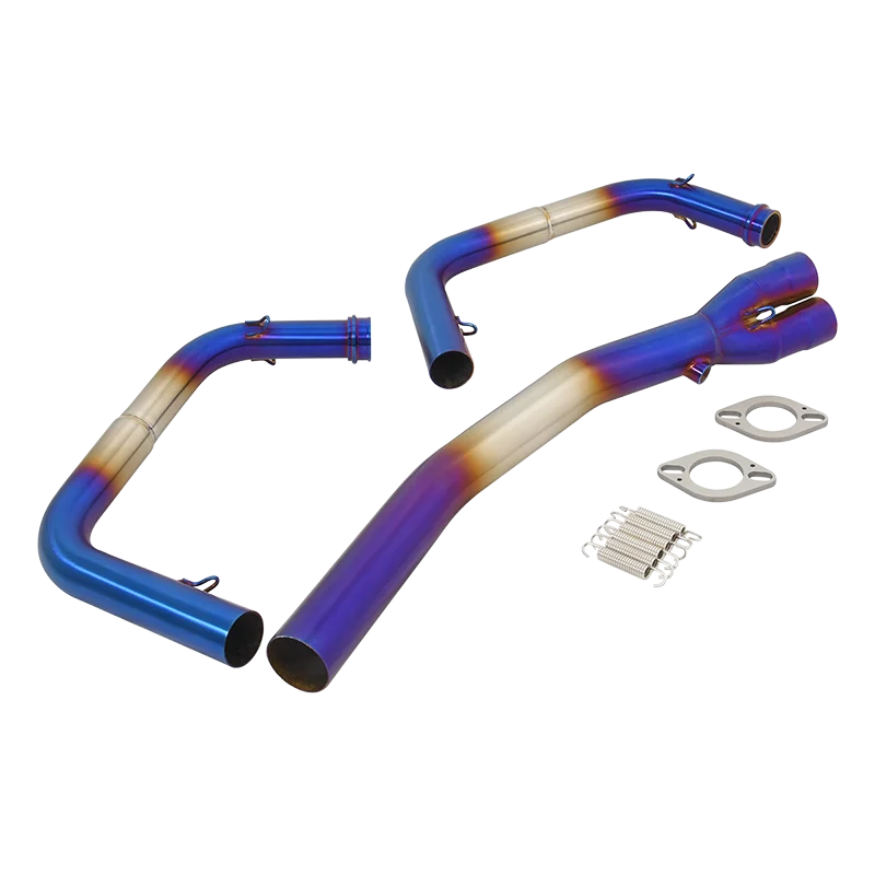 For Kawasaki Ninja 400 250 Z400 2017-2018 2019 2020 2021 2022 2023 Exhaust System Blue Header Link Pipe
