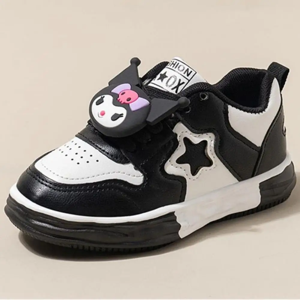 Anime Cartoon Sanrio Kuromi Girls Sneakers Casual Fashion Soft Bottom Anti-Slip Flat Shoes Spring Autumn Children's Shoes Gifts