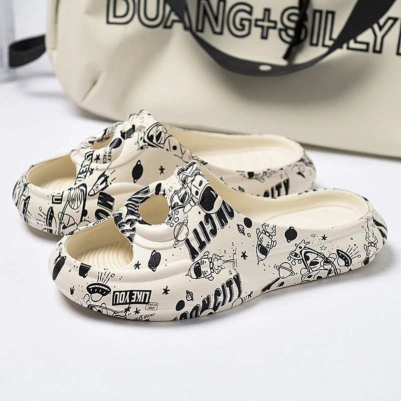 New Style Couple's Sandals Personality Eva Soft Comfortable Man Slipper Designed Bedroom Outdoor Casual Thick Bottom Mens Sandal