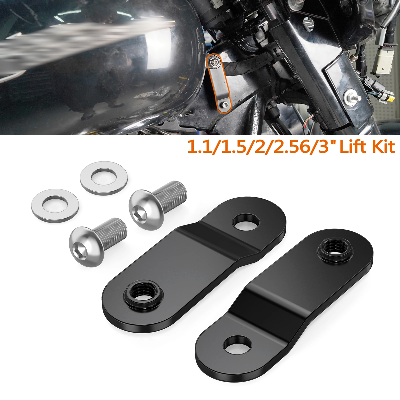 

For 2012-2022 Harley Sportster 883 SuperLow Fuel Tank Lift Brackets 2" Gas Oil Tank Risers Bracket for Harley Iron 883 2009-2018