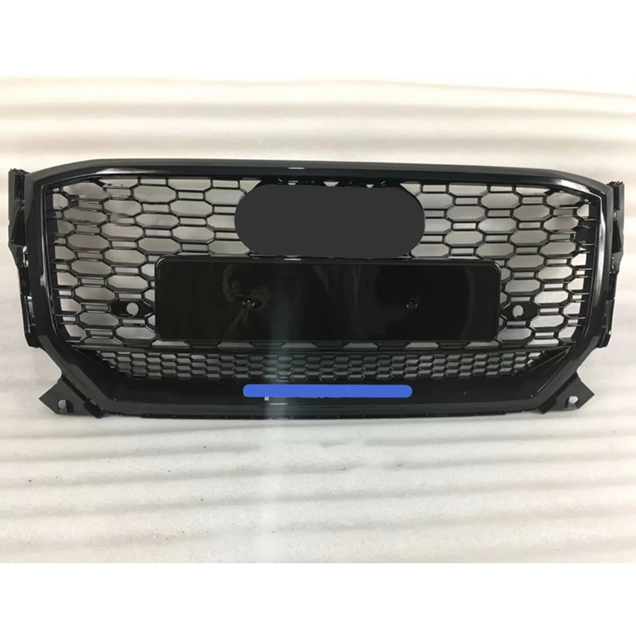 

For RSQ2 Style Front Sport Hex Mesh Honeycomb Hood Grill Gloss Black For Audi Q2/SQ2 2017 2018 2019