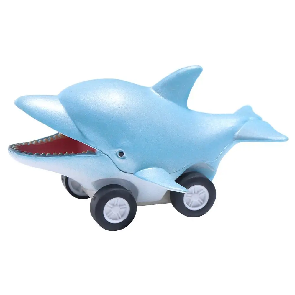 Great White Shark กดและ Go รถของเล่น Whale Shark Mini Dolphin Inertia รถของเล่น Cool Montessori Killer Whale ดึงกลับของเล่นรถ