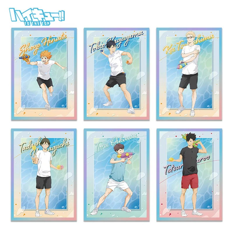 Haikyuu Volleybal Anime Acryl Standee Groot Formaat 20.5x14.5cm HD Afdrukken Regenboog Laser Rand 2D Anime Merchandise Collectible