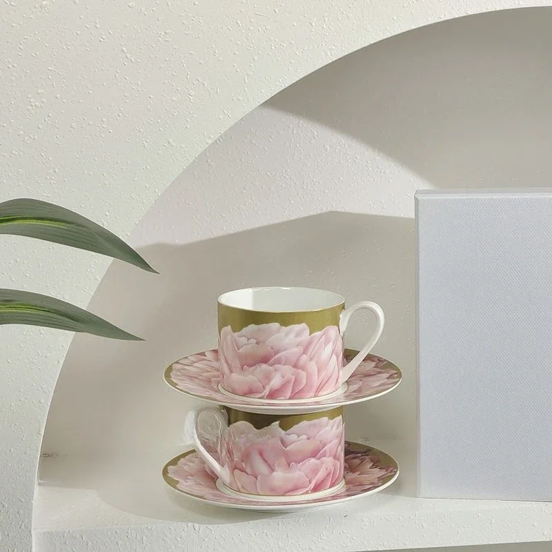 European-Style Coffee Cups And Plates Retro And Light Luxury Recommended For Couples And Best Friends To Pair And Give As Gifts
