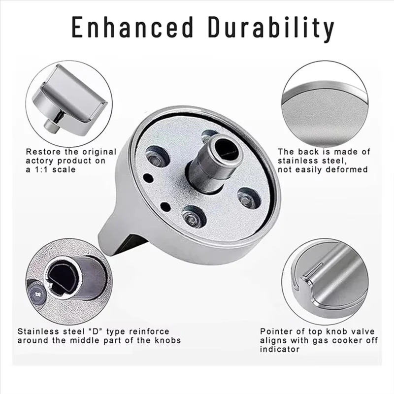 【Flash-Sale!】Knobs For Gas Stove Ranges Easy To Install And Replace Compatible With ABKY-W10594481