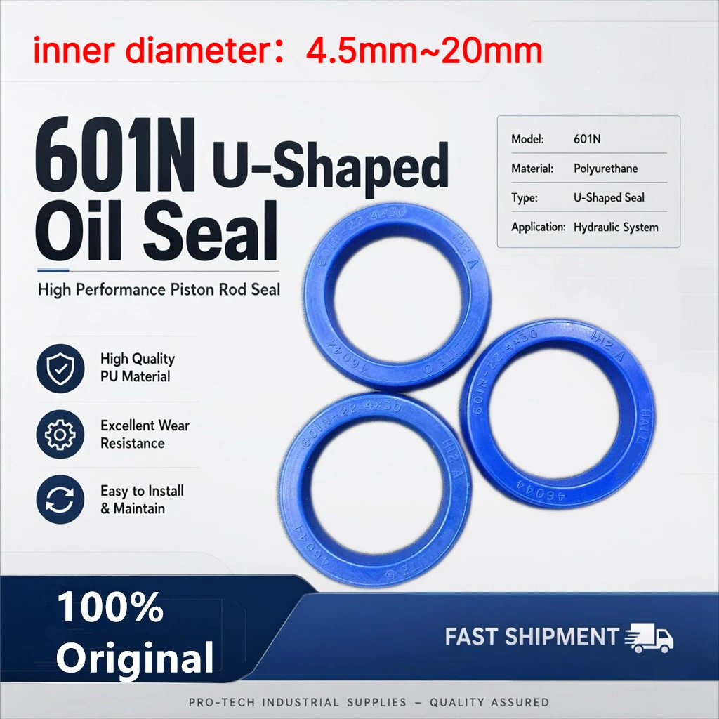 601N U-shaped Piston Rod/piston Oil Seal (ID:4.5mm~20mm) Engineering/Agricultural Machinery Forklifts, Etc Hydraulic Cylinder
