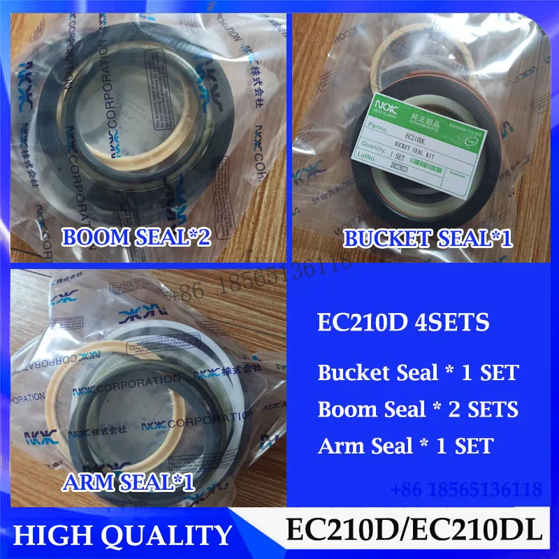 

EC210D EC210DL Arm Boom Bucket Cylinder Seal kit for Excavator High Quality Hydraulic Oil Seal