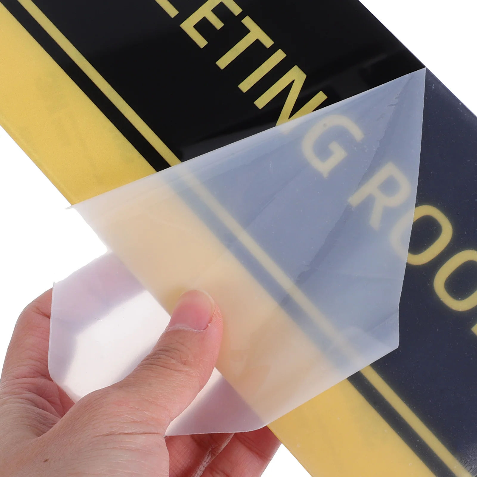 アクリル製会議室ドアサイン スタイリッシュなデザイン オフィス装飾 会議用プライバシーサイン 簡単設置 オフィス装飾