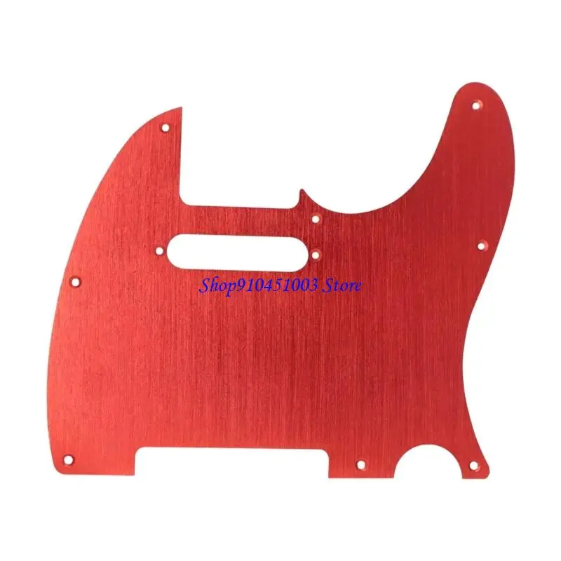 77HC Build T L Guitar Pickguard Guard Plate, Brushed Aluminum Replacement Part with Control Cutout and Mounting Holes