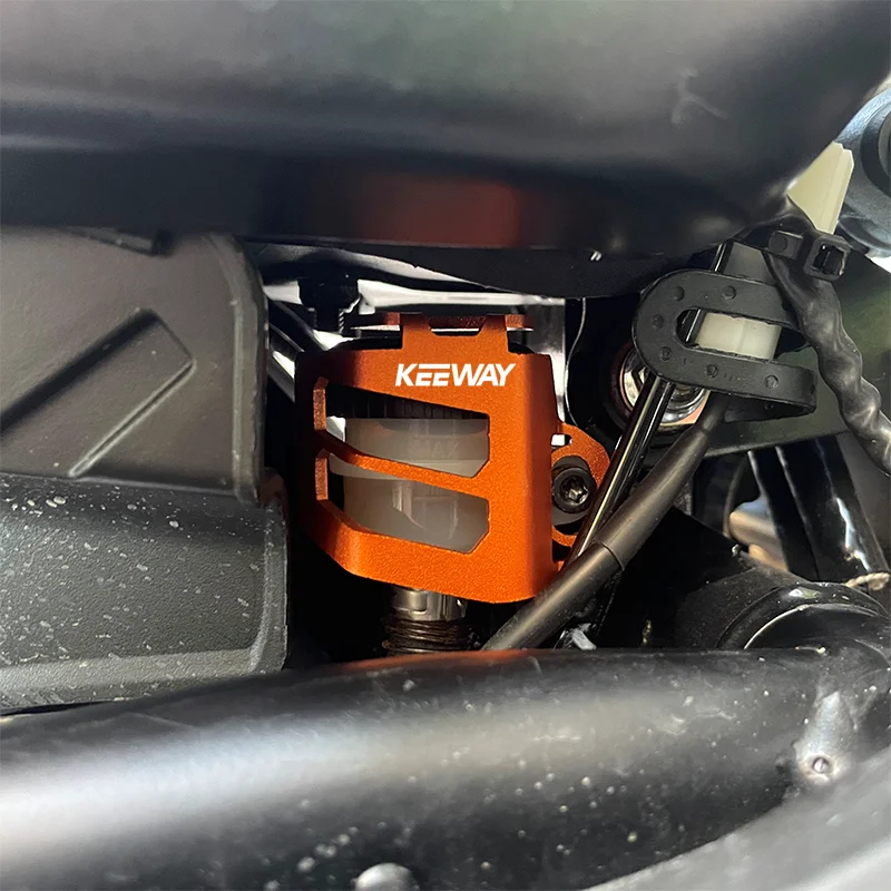 For Keeway Hurricane 50 Vieste 300 Motorcycle Accessories CNC Rear Brake Fluid Reservoir Cover Guard Protection Sock