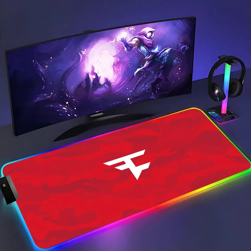 Game Faze Clan Mouse Pad XXL RGB Mouse Pad Kawaii Gaming Accessories Computer keyboard Large Led Desk Mat Backlight Mousepad