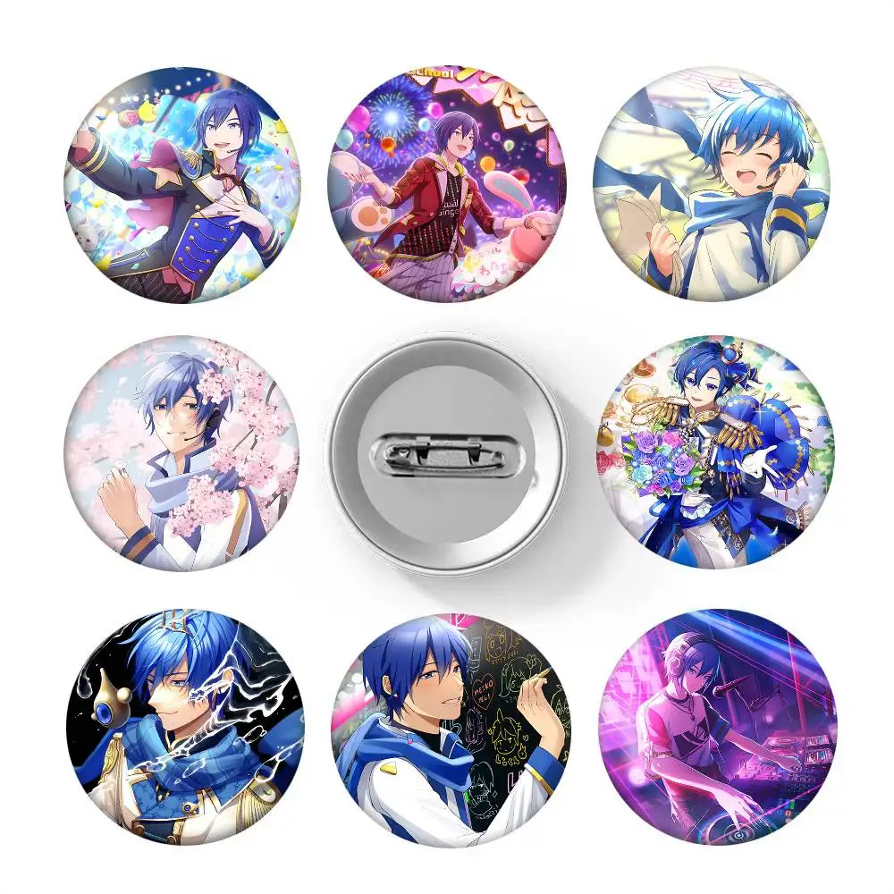 KAITO Anime Rundes Abzeichen Anstecknadel Rucksack Kleidung Schmuck Accessoires Geschenk Brosche