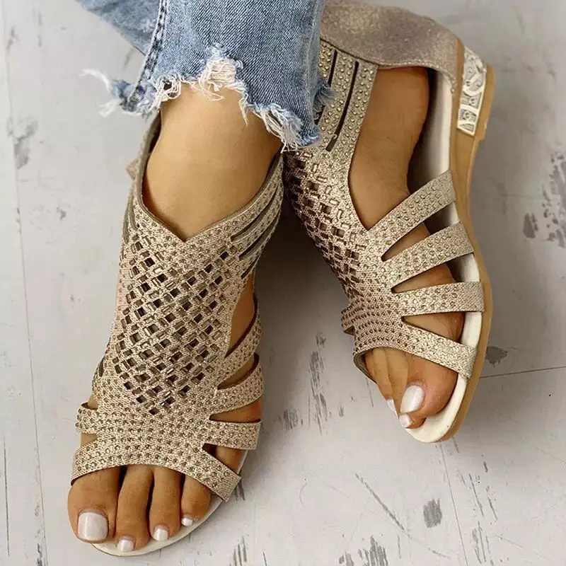 Women\'s Sandals Woman Summer Shoes Women Fashion Wedges Low Heel Sexy Casual Comfortable Sandals Ladies Plus Size Shoes