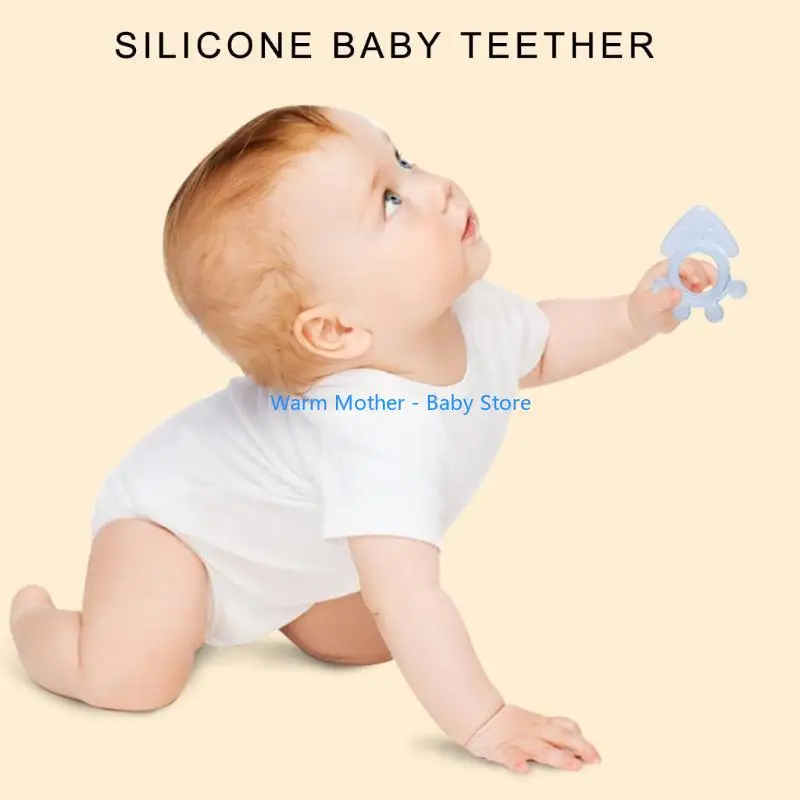 

Baby Mouth Care Silicone Teether Cartoon Chew Toy Infant Silicone Teether Comfortable Chewing Toy for Teething Relief 57QE