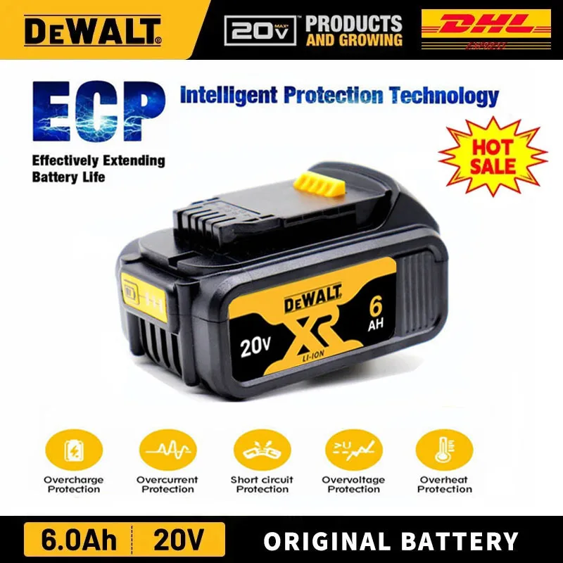

Аккумулятор DEWALT, 20В 6000мАч XR, увеличенной емкости, совместим с аккумуляторными инструментами DEWALT 20В: дрелью, ударным шуруповертом, пилой, угловой шлифовальной машиной.